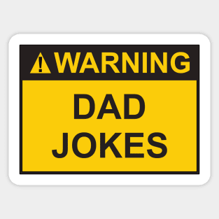 Dad Jokes Warning Sign Sticker